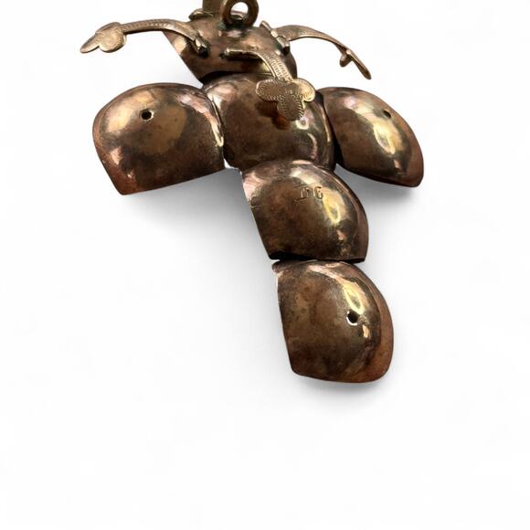 Antique Masonic Orb Folding Pendant Charm 9K Gold & Sterling Silver Vintage Rare - Picture 8 of 15